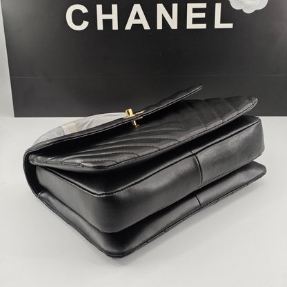CHANEL TRENDY CC LARGE LAMB BLACK 25CM