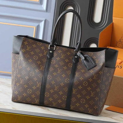 LOUIS VUITTON SAC PLAT 24H MONOGRAM BROWN 44CM