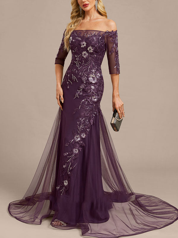 Mermaid Off-the-shoulder Tail Evening Dress