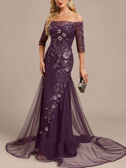 Mermaid Off-the-shoulder Tail Evening Dress