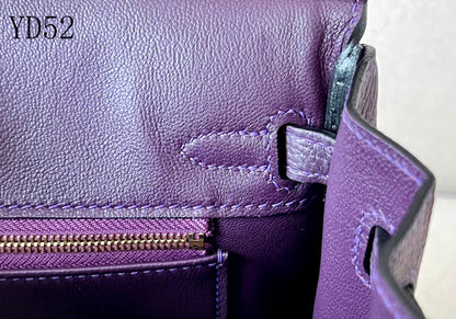 H BIRKIN 25 TOGO PURPLE  GOLD HARDWARE 25CM