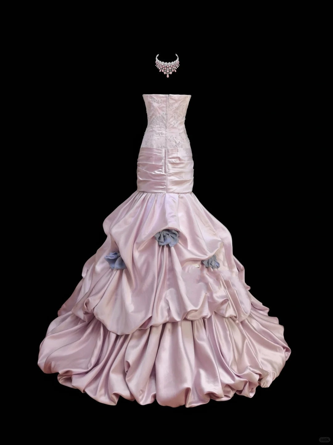 Pink sweet bow decoration long floor-length ball gown evening dress adult ceremony birthday dress gh4100