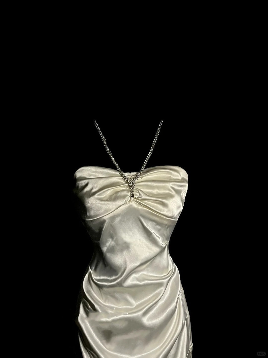 White Shiny Fashion Suspender Short Satin Homecoming Dress Birthday Party Dress gh4264