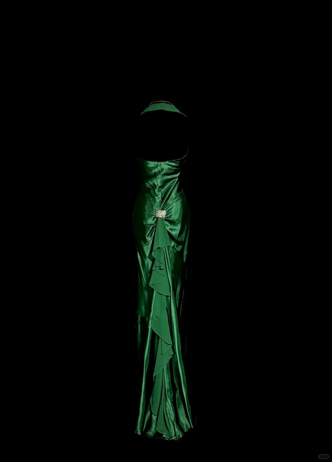 Green Elegant Long Satin Party Dress Prom Dress Evening Gown gh4694
