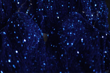 Royal blue fishtail evening dress custom velvet Sequins beaded side slit pleated wedding adult ceremony birthday party gh4326