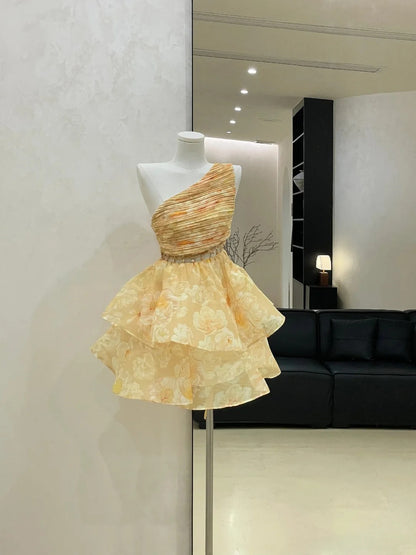 Summer girls blue chiffon short homecoming dress prom dress evening dress birthday dress gh4534