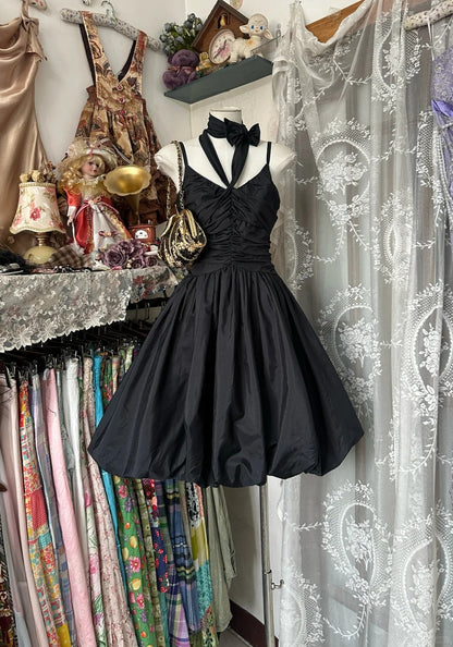 Black retro elegant simple fashion short homecoming dress birthday party dress prom dress gh4775