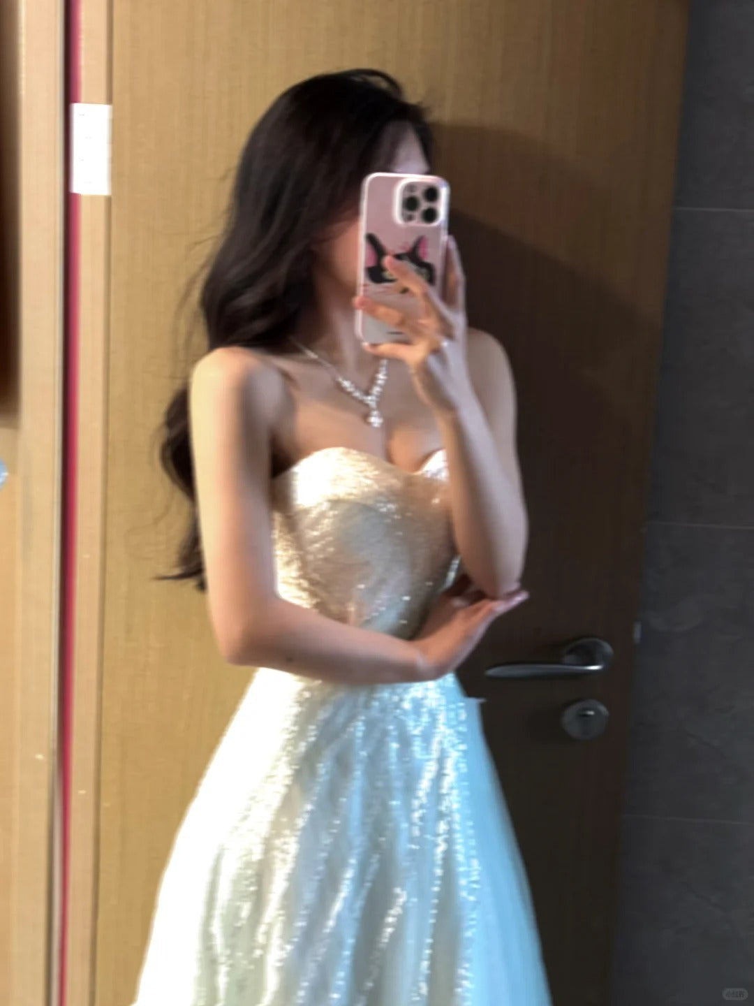 Beautiful Teal Sparkly Elegant Sophisticated Long Sequin Sparkling Tulle Ball Gown Evening Gown Prom Gown Graduation Gown gh3724