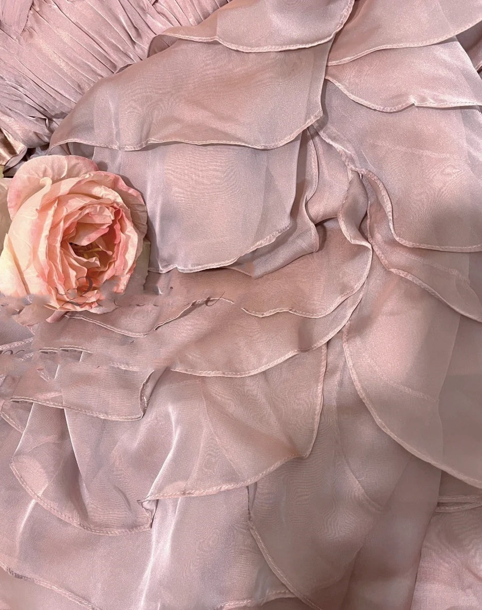 Lilac Floral Elegant Long Chiffon Ball Gown Evening Gown Party Dress Bridesmaid Dresses gh4463