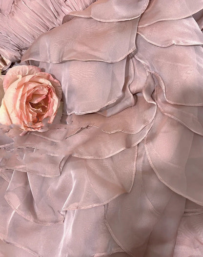 Lilac Floral Elegant Long Chiffon Ball Gown Evening Gown Party Dress Bridesmaid Dresses gh4463