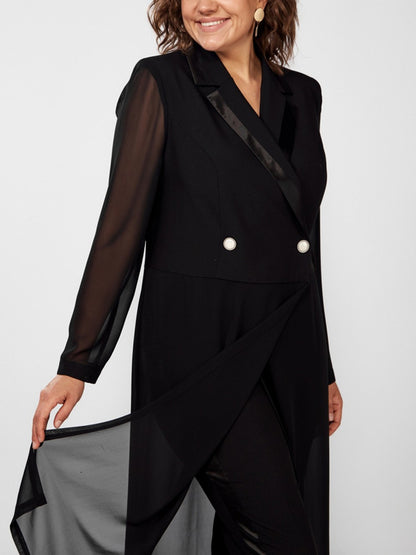 Solid Color Top And Pants Suit