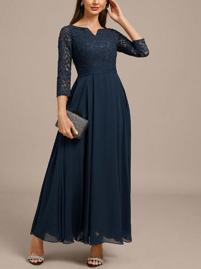 Sequined Chiffon Solid Color Maxi Dress