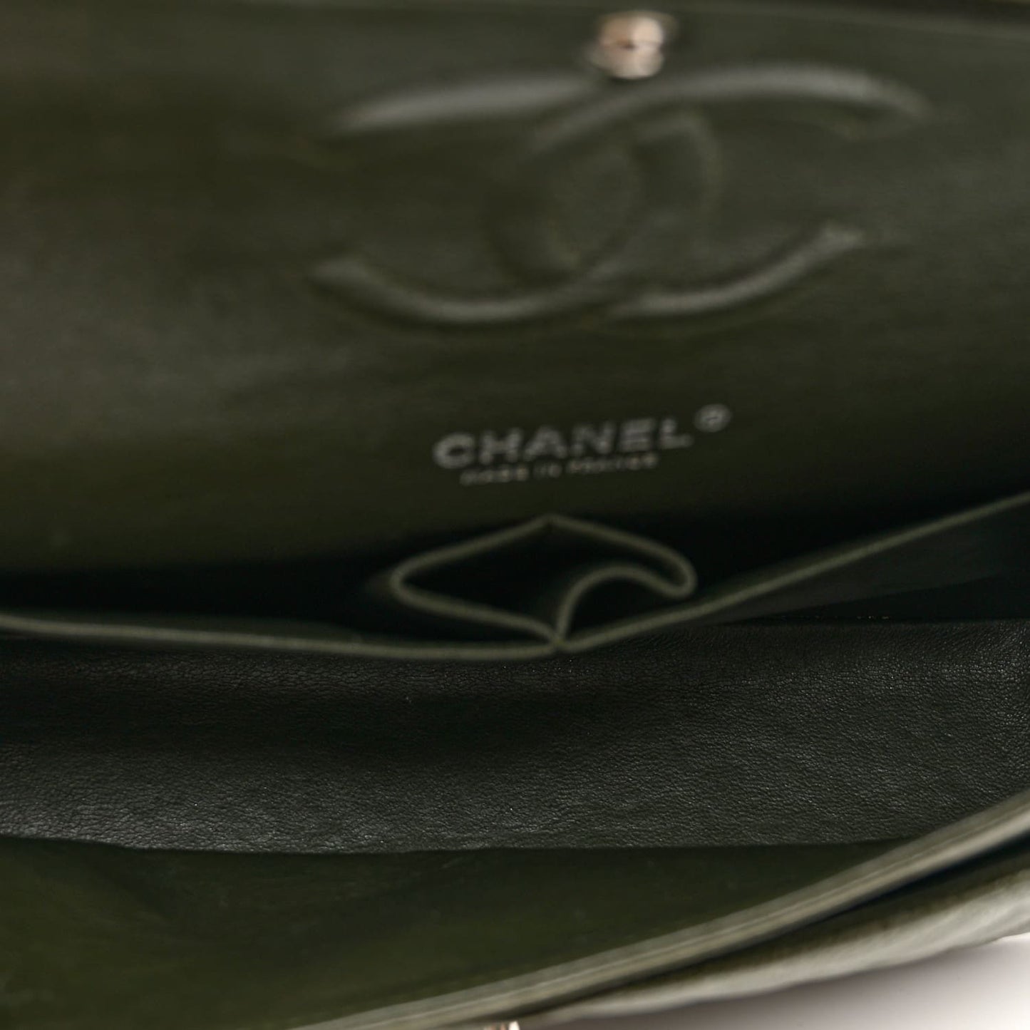 Chanel Caviar Quilted Medium Double Flap Dark Green