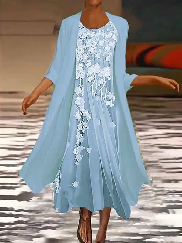 Women'S Printed Holiday Suspender Dress Two-Piece Suit