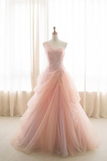 Pink Fashion Elegant Long Tulle Quinceanera Gowns Ball Gown Evening Dress gh4887