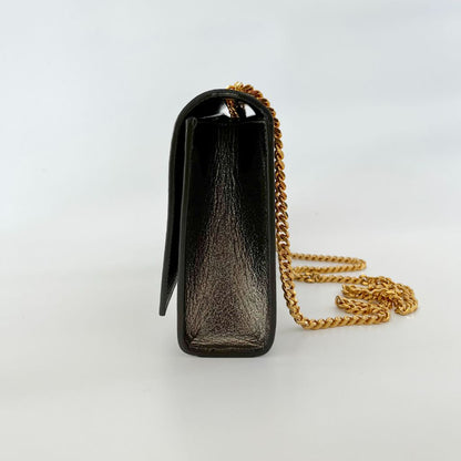 Saint Laurent Bronze Textured Leather Medium Kate Bag