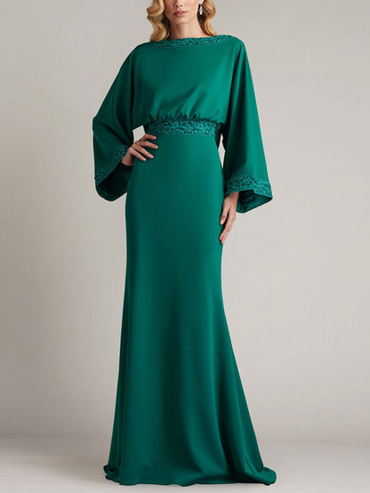 Satin Airy Back Bib Gowns