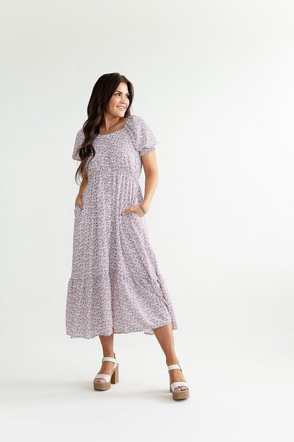 loveedsTM-Lavender Haze Floral Dress