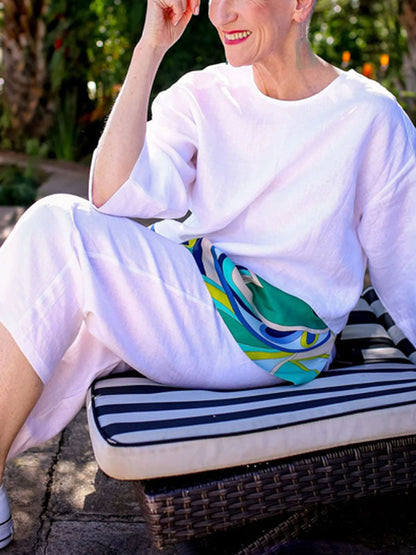 Casual Printed Short Sleeve Women's Sets