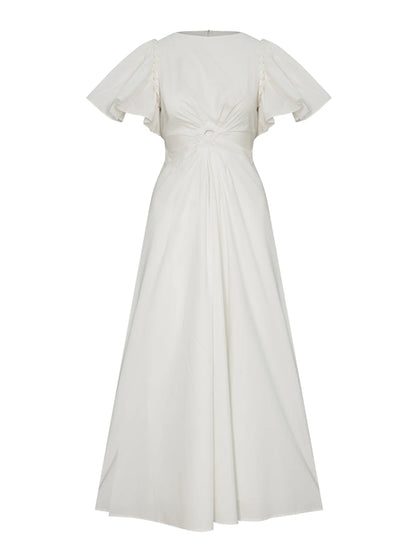 Temperament Pure Color Comfortable Party Women's Dress