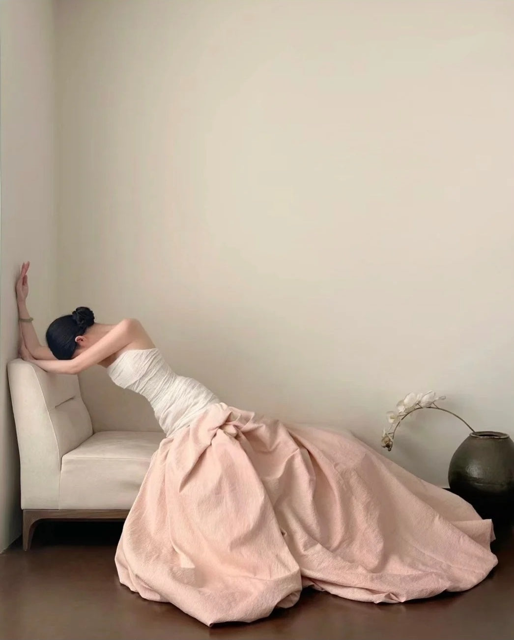 White Pink Fashionable Elegant Long Tulle Ball Gown Evening Dress Party Dress Wedding Dress gh4173