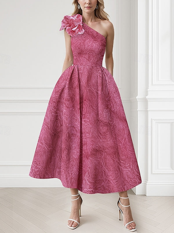 One-shoulder Floral Elegant Women's Dress