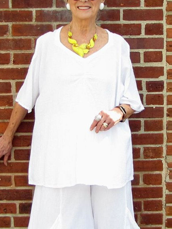 Solid Color Simple Pullover Women's Suit