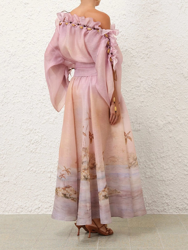 Silk Linen Organza Women's Dress