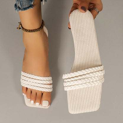 One word strap outer wear fashion sandals