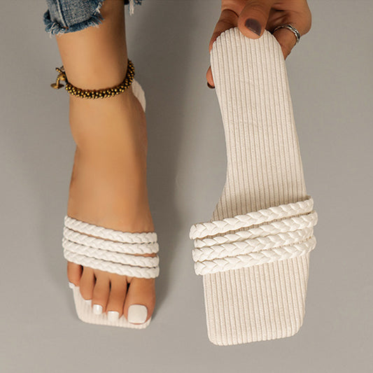 One word strap outer wear fashion sandals