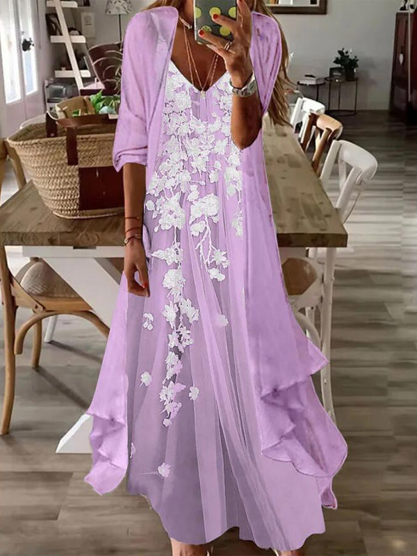 Women'S Casual Two Piece Dress