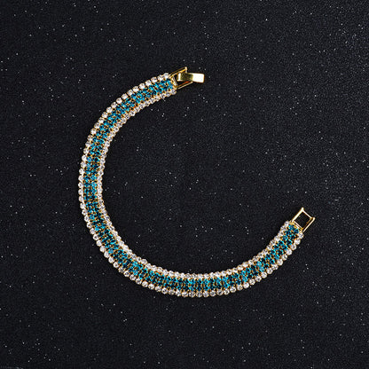 Crystal Gold Simple Full Diamonds Women's Bracelet