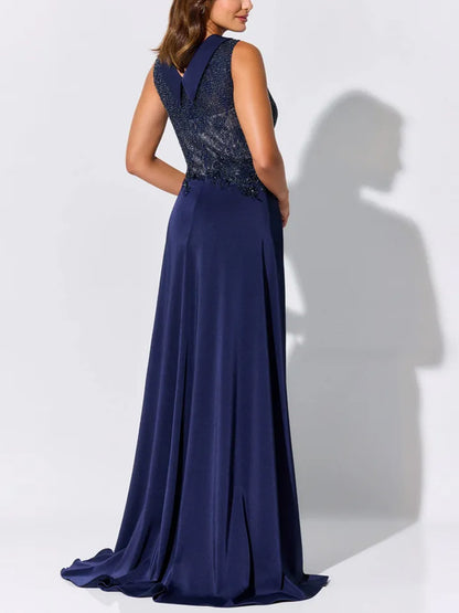 Round Neck Sleeveless Solid Color Maxi Dress