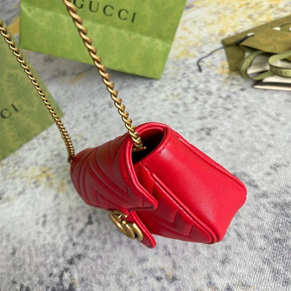 GUCCI Marmont matelasse leather super mini bag