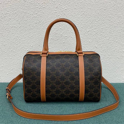CELINE Large Boston IN Triomphe Canvas and calfskin