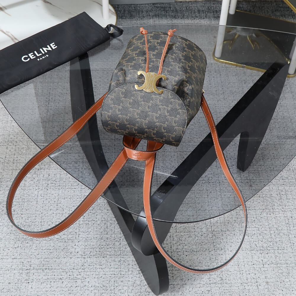 BACKPACK CELINE BONNIE IN Triomphe Canvas and calfskin