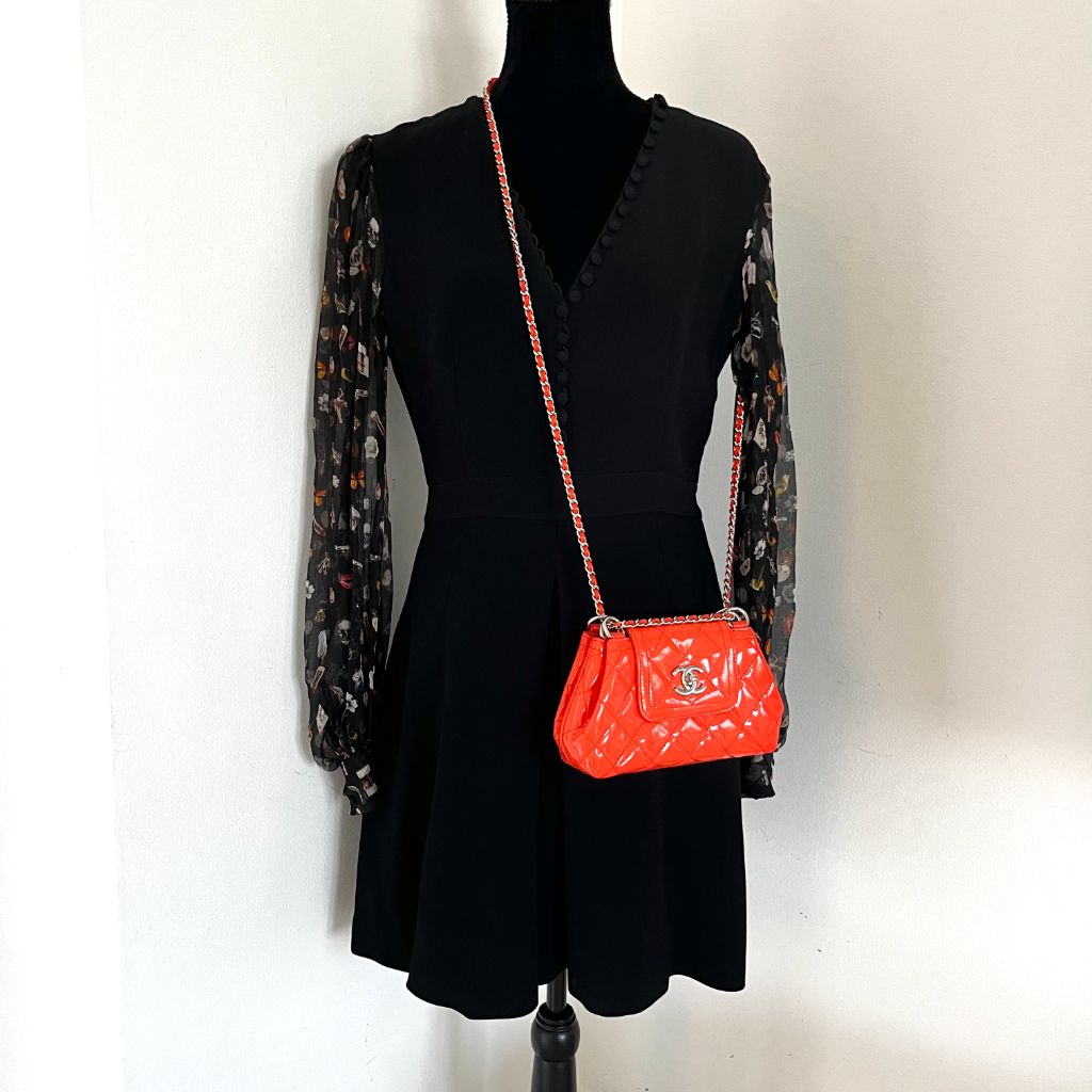 Chanel Coco Shine Accordion Flap quilted mini bag