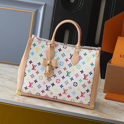 LOUIS VUITTON X MURAKAMI ONTHEGO MM MONOGRAM WHITE 35CM M13079