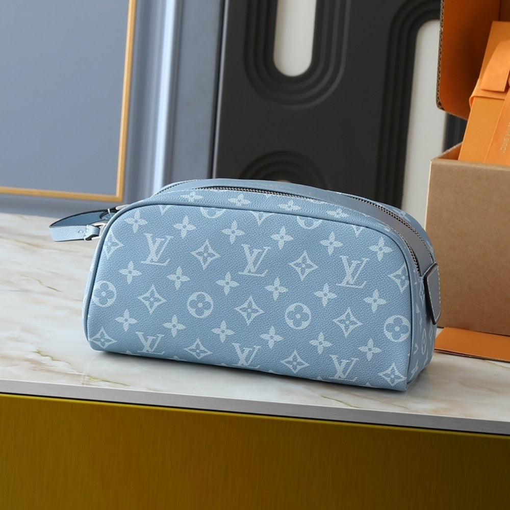 LOUIS VUITTON DOPP KIT MONOGRAM SKY BLUE 28CM
