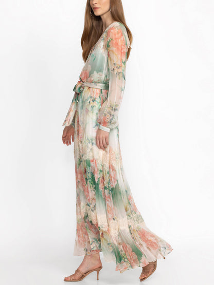 Colorful Printed Maxi Dress