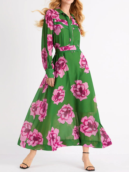 Vacation Floral Shirt Dress (Slip Shirt Dress Included)