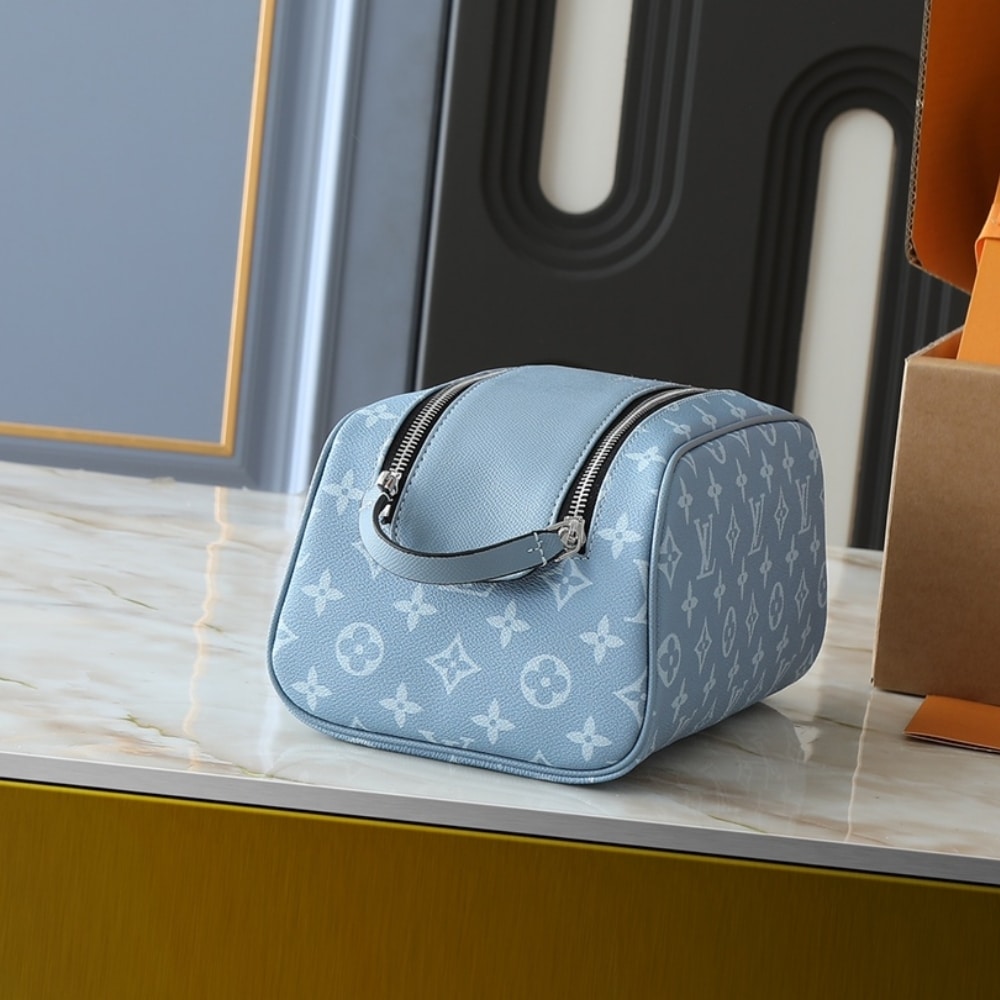 LOUIS VUITTON DOPP KIT MONOGRAM SKY BLUE 28CM