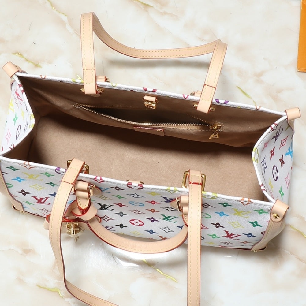 LOUIS VUITTON X MURAKAMI ONTHEGO MM MONOGRAM WHITE 35CM M13079