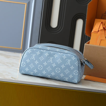 LOUIS VUITTON DOPP KIT MONOGRAM SKY BLUE 28CM