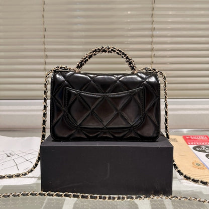 CHANEL 24B METAL TWIST WOC BLACK 20CM