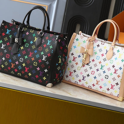 LOUIS VUITTON X MURAKAMI ONTHEGO MM MONOGRAM WHITE 35CM M13079