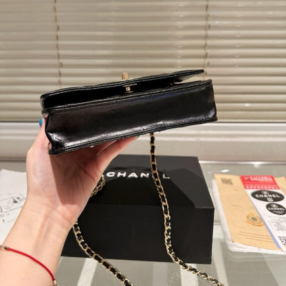 CHANEL 24B METAL TWIST WOC BLACK 20CM