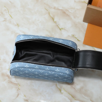 LOUIS VUITTON DOPP KIT MONOGRAM SKY BLUE 28CM