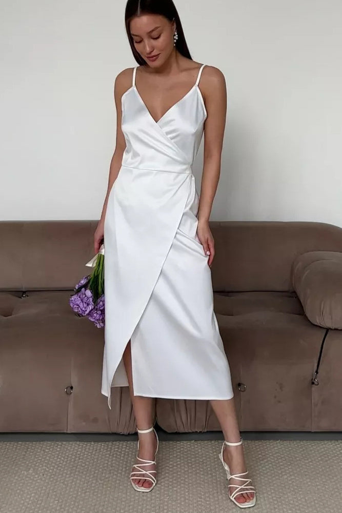 loveedsTM-suspender solid color evening dress