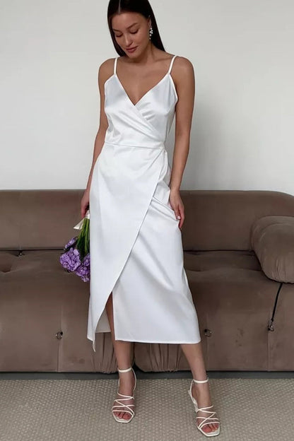 loveedsTM-suspender solid color evening dress